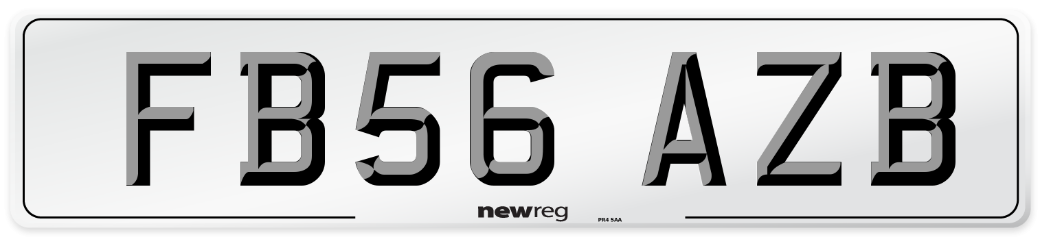 FB56 AZB Number Plate from New Reg